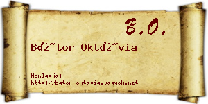 Bátor Oktávia névjegykártya